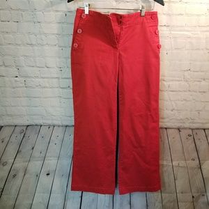 Loft Casual Pants Side button up pockets belt loop